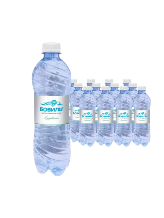 Вода питьевая "Бовиль'", газированная, ПЭТ, 0,5л, 12 шт